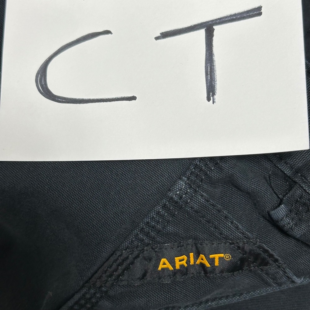 Ariat Rebar M4 Work Pants Mens 40/34 Black Relaxed Straight Canvas Utility Work - Picture 11 of 11